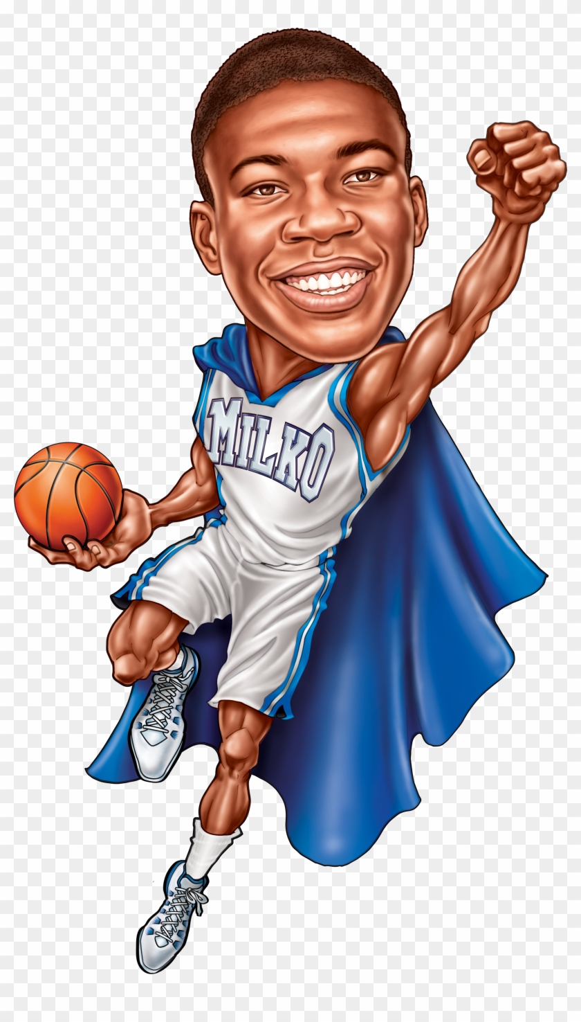 Giannis Antetokounmpo, Milwaukee Bucks, Cartoon, Shoulder ...