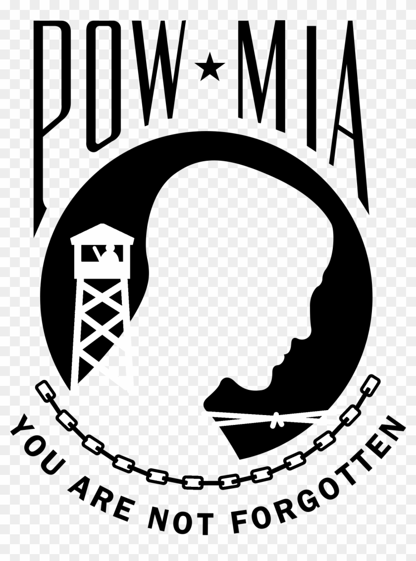 Pow Mia Logo Black And White - Pow Mia Transparent Background, HD Png