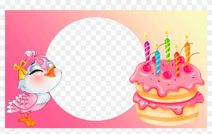 Marco Foto De Cumpleanos Con Pajarito Rosa Happy Birthday Best Friend Png Transparent Png 2124x1240 Pngfind