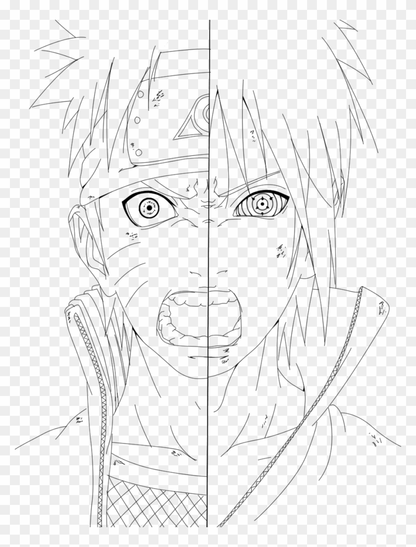 Drawn Naruto Head Line Art Hd Png Download 780x1025 Pngfind