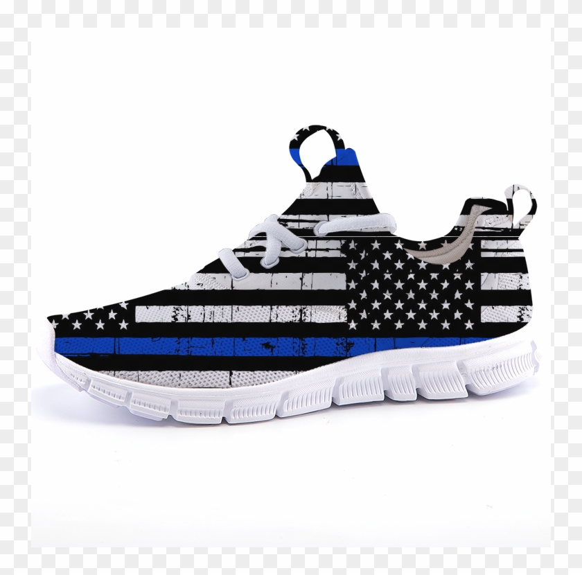 Thin Blue Line Flag Running Sneakers 