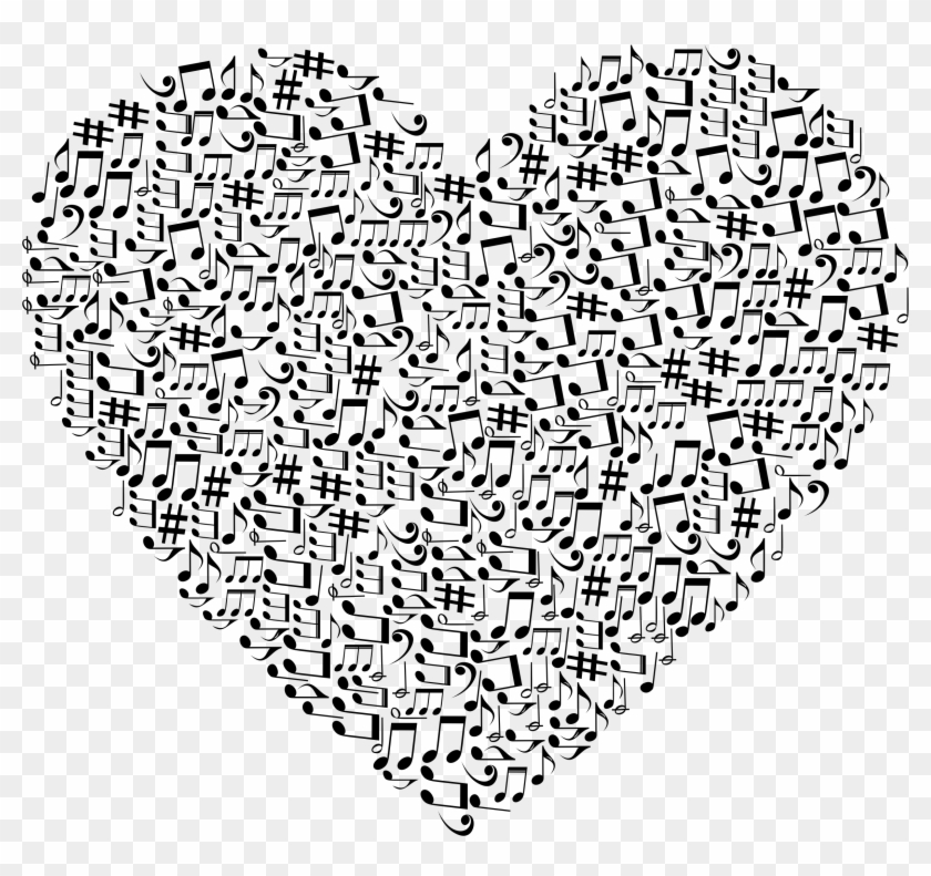 This Free Icons Png Design Of Musical Heart Mark V Music Black And White Transparent Png 2335x2088 4794307 Pngfind