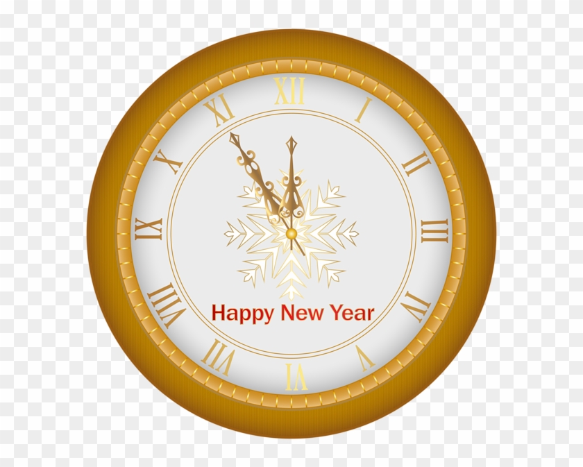 Happy New Year Clock Gold Clip Art Image - Happy New Year Clock 2019 ...