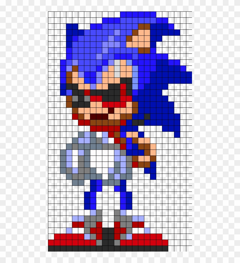 Pixel Art Grid Sonic - Pixel Art Grid Gallery