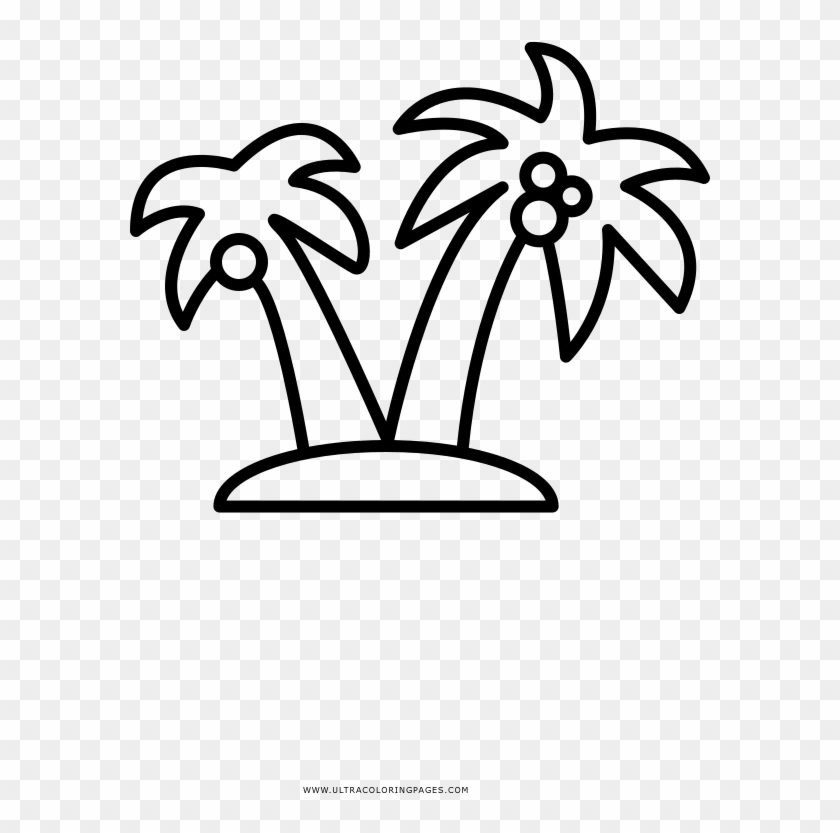 Palm Tree Coloring Page, HD Png Download - 1000x1000(#4868332) - PngFind