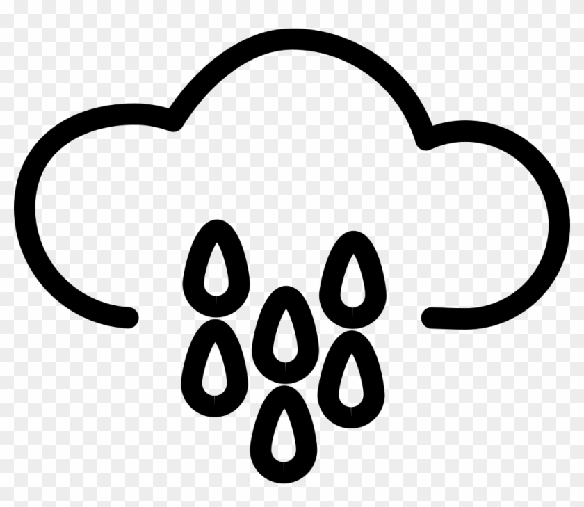 Rain Cloud Outline With Water Drops Comments Rain Cloud Outline Hd Png Download 980x804 Pngfind