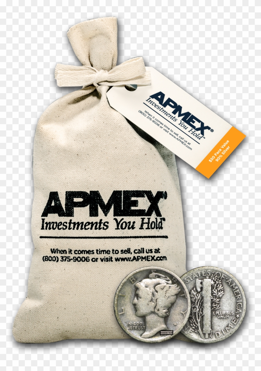 Silver Mercury Dimes Face Value Bag Apmex Hd Png Download