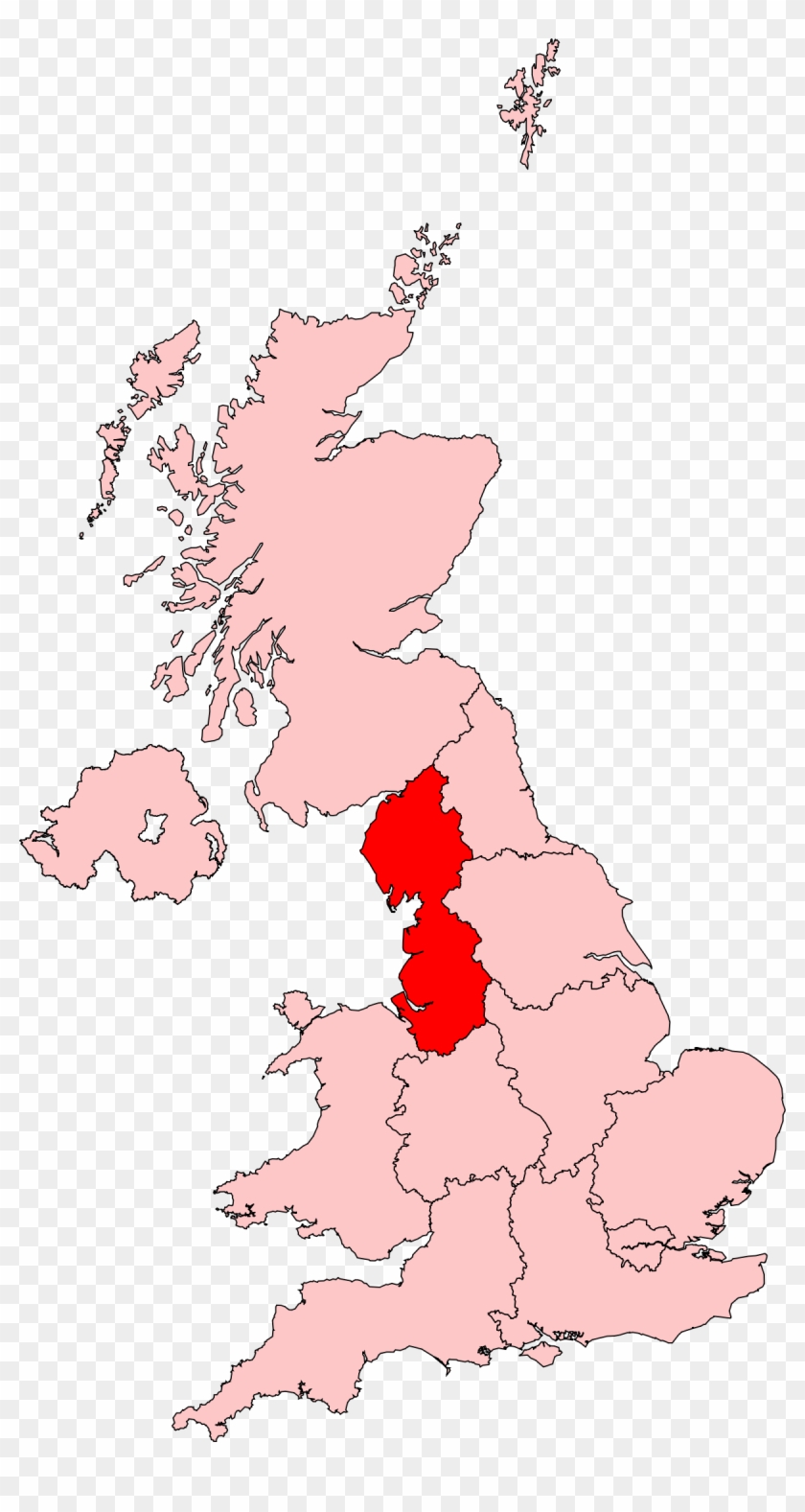 North East England On Uk Map, HD Png Download - 1200x2196(#4954551