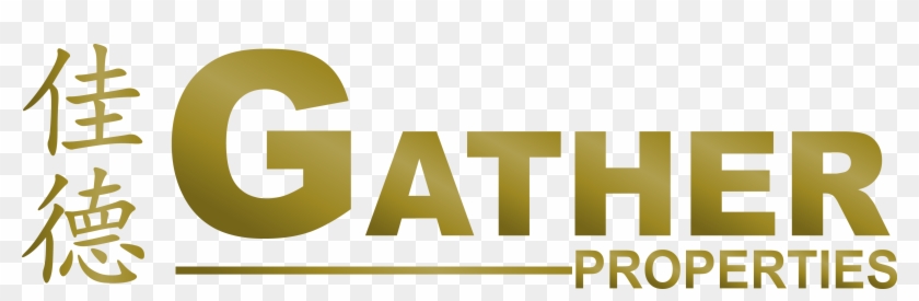 Gather Properties Company Logo With Chinese Character Graphic Design Hd Png Download 3817x1072 Pngfind