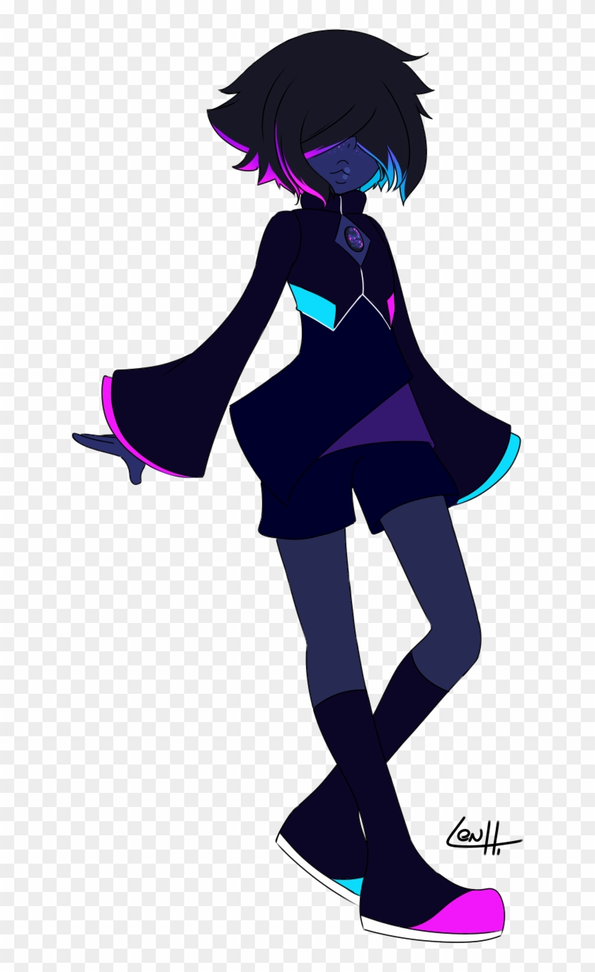 Black Opal Fusion By Lenhi Steven Universe Dark Version Hd Png Download 640x1293 Pngfind