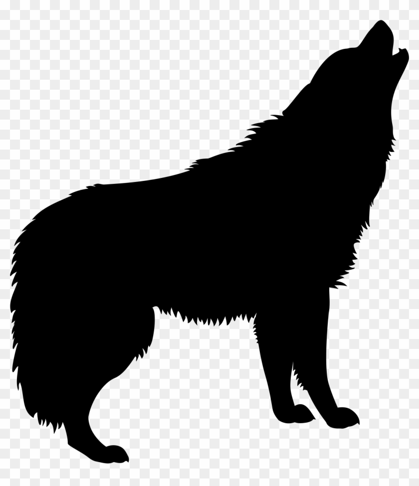 Coyote Clipart Small Wolf - Howling Wolf Silhouette Png, Transparent ...