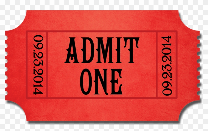 Admit One Ticket Simplified - Red Admit One Ticket, HD Png Download