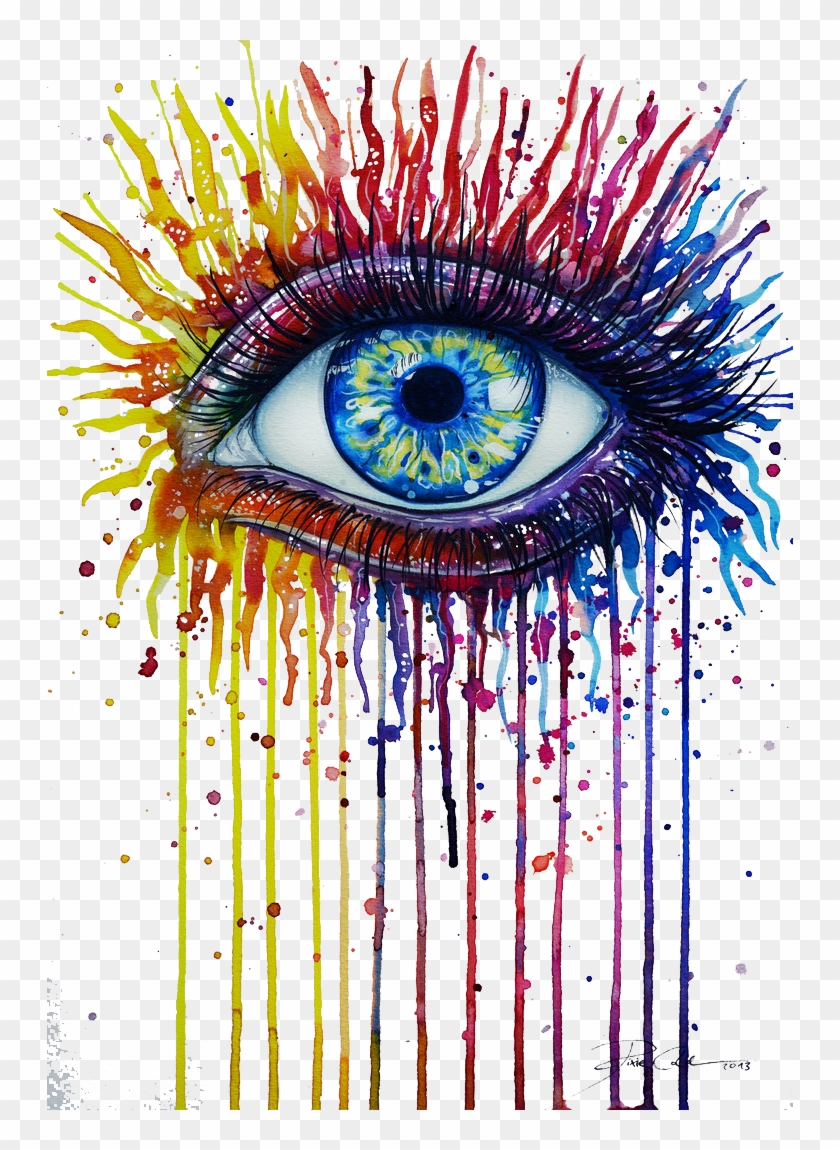 Painting Eye Art - Pixie Cold Rainbow Eye, HD Png Download - 746x1070