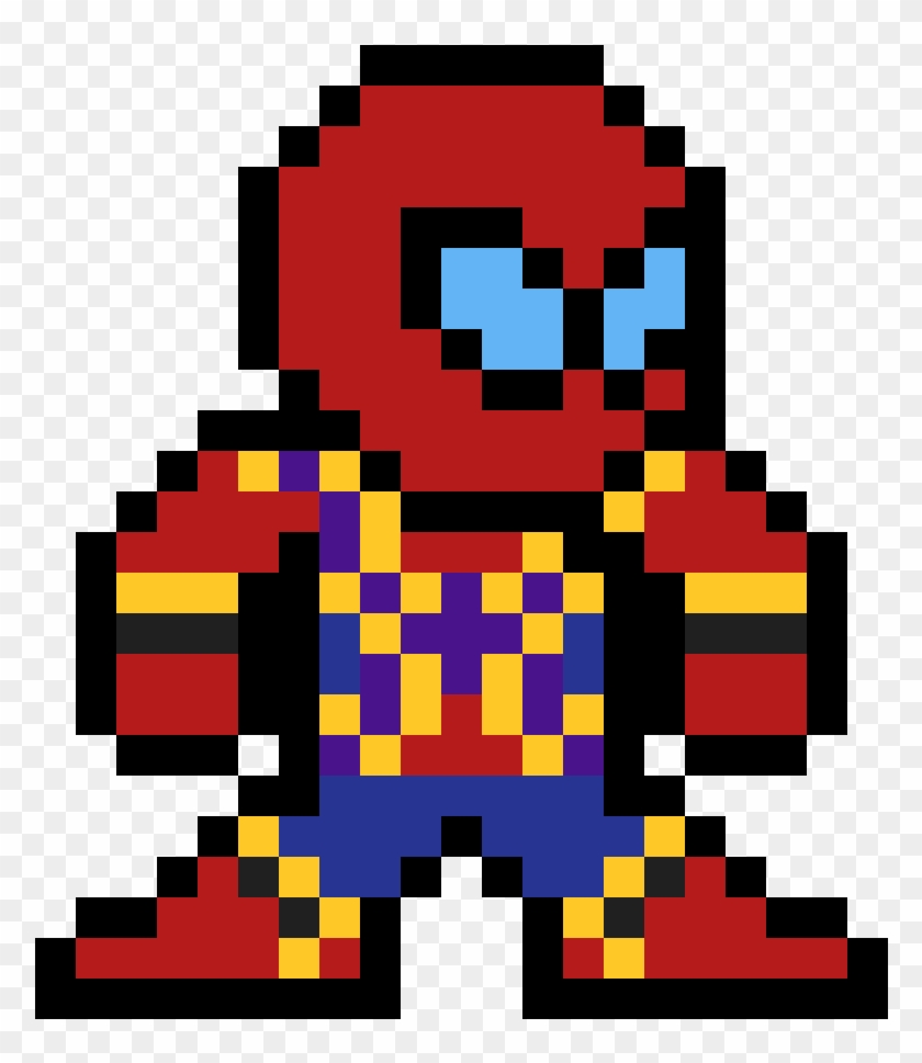 Iron Spider - Civil War Spiderman Pixel Art, HD Png Download -  1184x1184(#5128991) - PngFind
