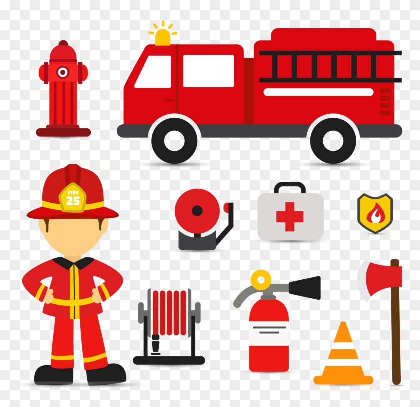 Firefighter Fire Engine Euclidean Vector Fire Truck Svg Free Hd Png Download 2663x2451 5132532 Pngfind