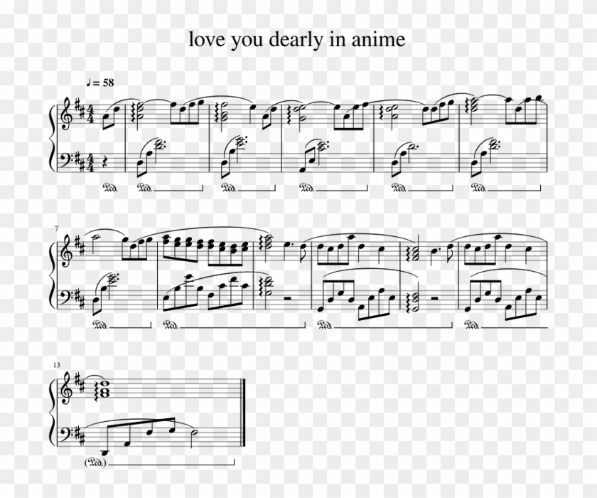 anime music piano sheet