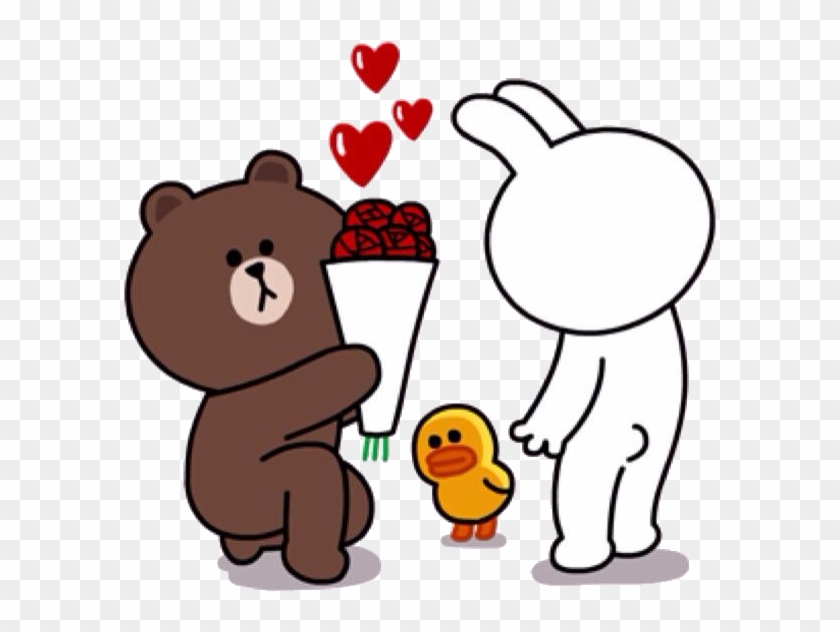  Brown  Proposing To Cony  Brown And Cony Stickers  HD Png 