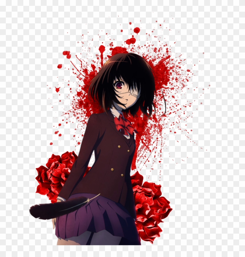 sticker #another #anime #horror #blood #animegirl - T Shirt Roblox Hacker,  HD Png Download - 1024x1024(#5216417) - PngFind