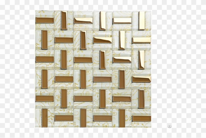 Crystal Glass Tiles Gold Plated Tile Kitchen Wall Backsplash Tiles Gold White Hd Png Download 640x480 5231382 Pngfind