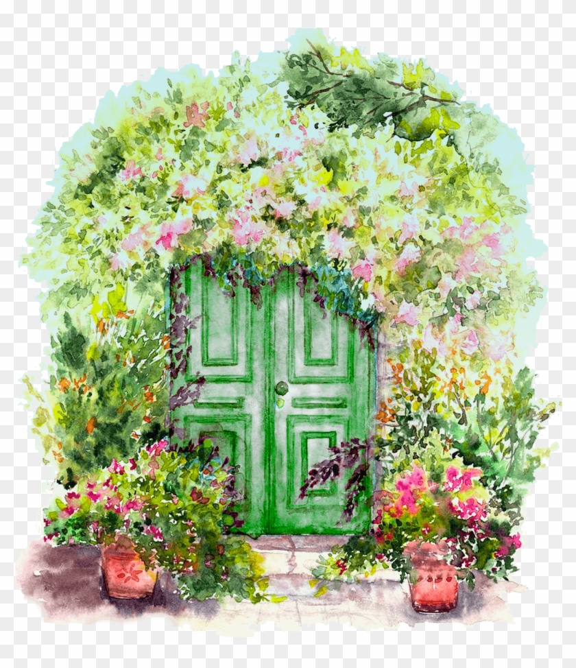 Door Watercolor, HD Png Download - 1350x1411(#5237181) - PngFind