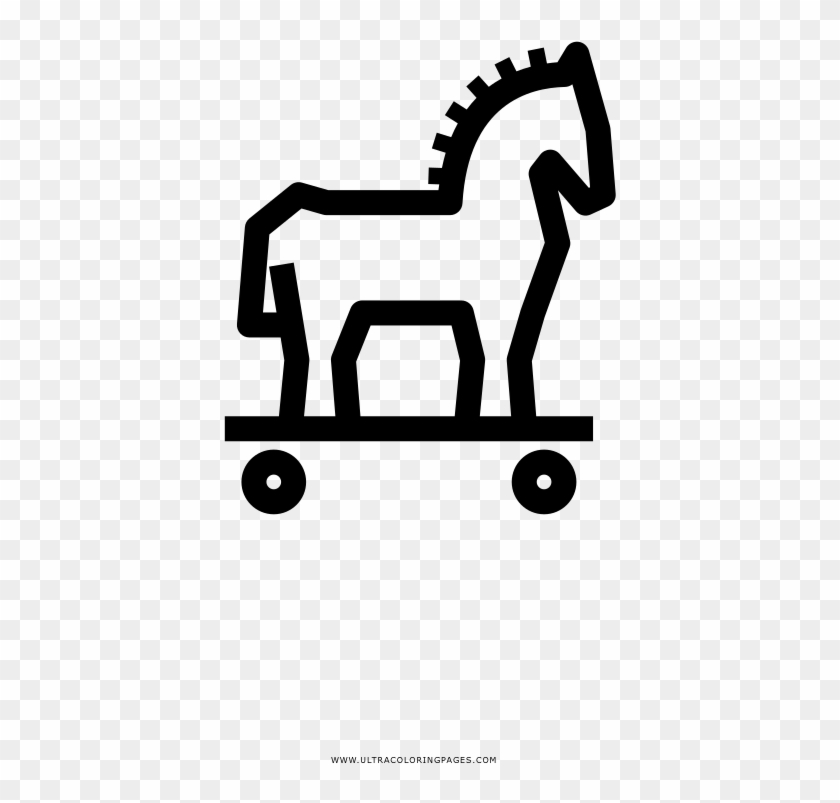 trojan horse coloring page  pony hd png download