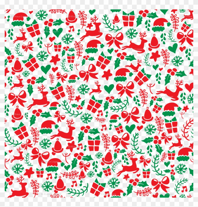 Christmas Holiday Pattnern Red Green White Giftwrap - Christmas Pattern ...