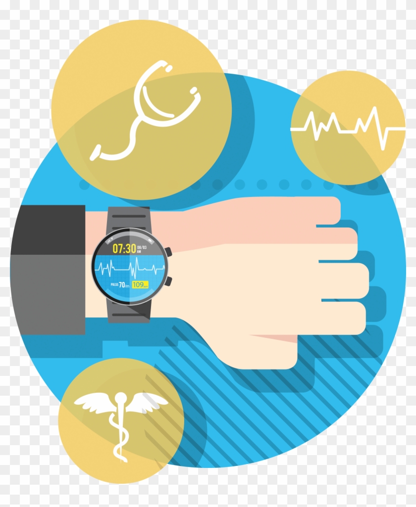 Smart Drawing Cartoon - Wearables And Iot, HD Png Download - 1800x2111