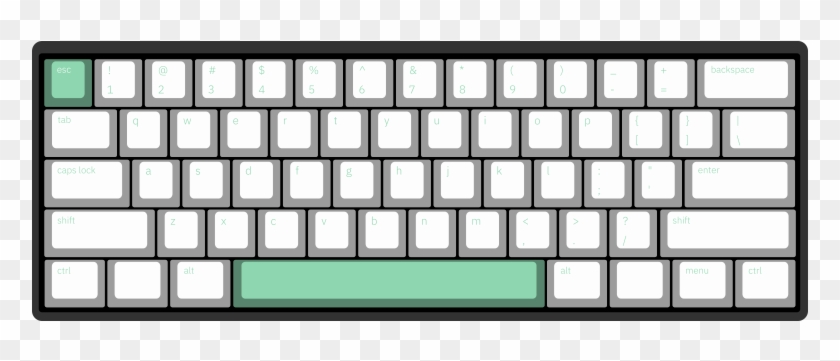 Minimal Mint By Cedar 61 Key Custom Mechanical Keyboard Ducky One 2 Mini Hd Png Download 1024x6 Pngfind