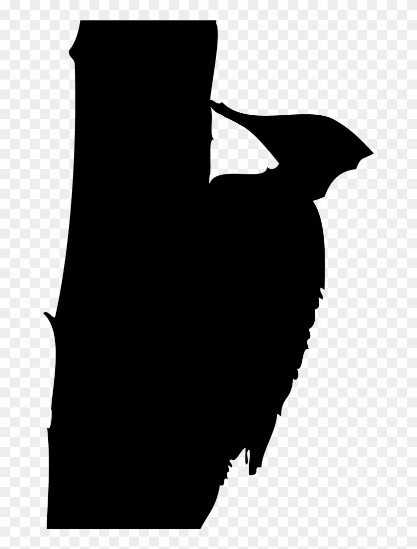 Pileated Woodpecker - Silhouette, HD Png Download - 1024x1024(#5458066 ...