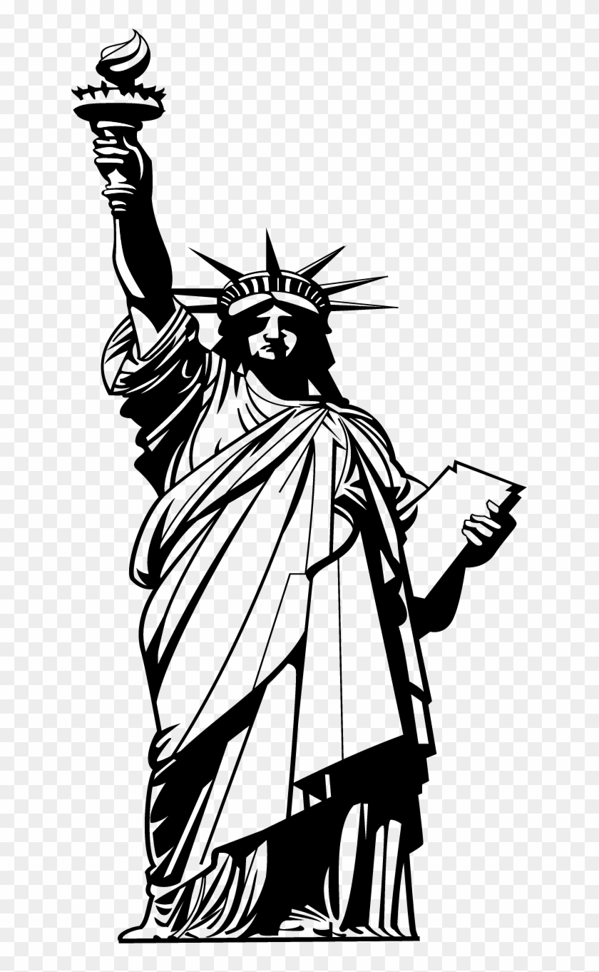 Statue Of Liberty Clipart Character - Statue Of Liberty Line Art, HD ...