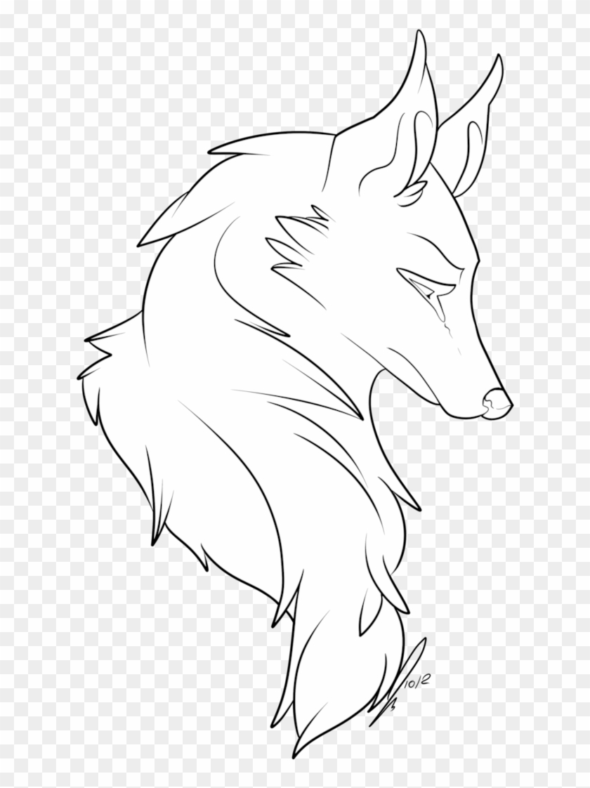 wolf face outline simple