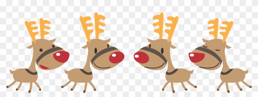 Reindeer Santa Claus Christmas Day Rudolph クリスマス リース 素材 フリー 透過 Hd Png Download 2260x750 Pngfind