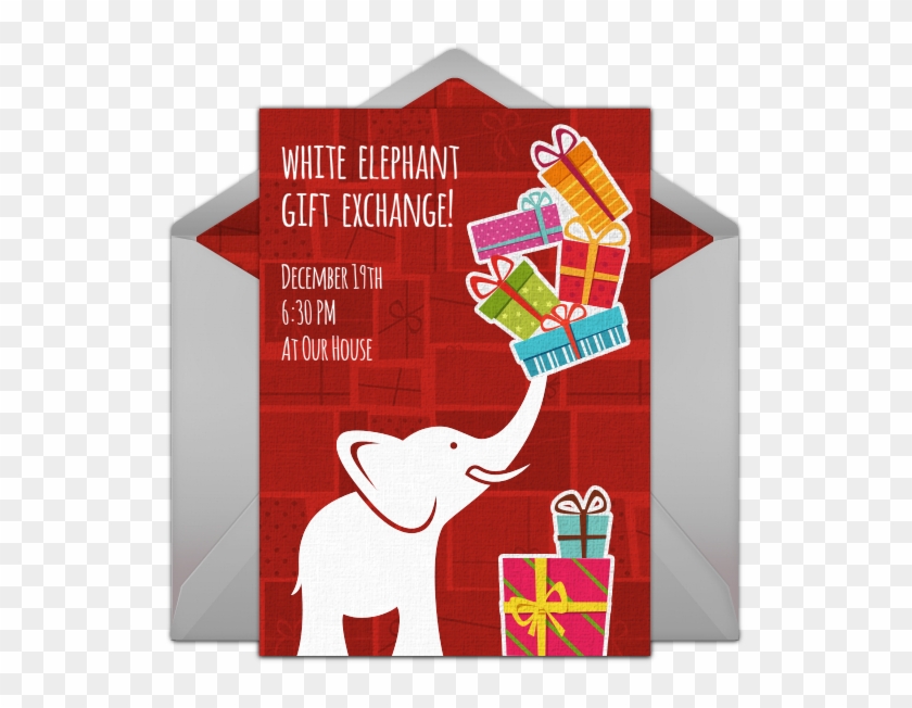 White Elephant Gift Exchange Online Invitation Farewell