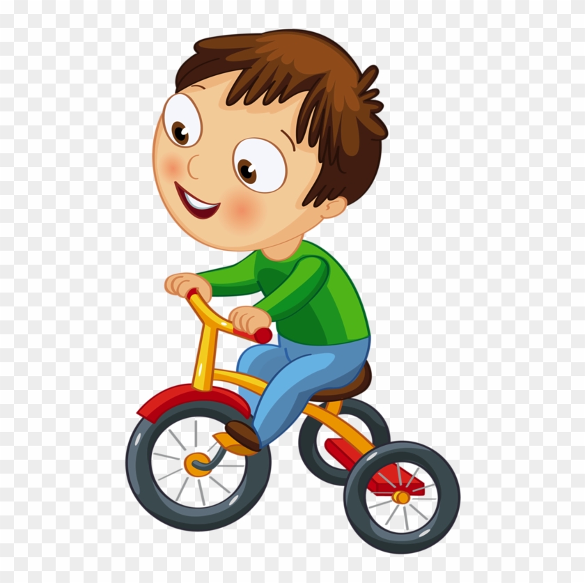 kid riding tricycle