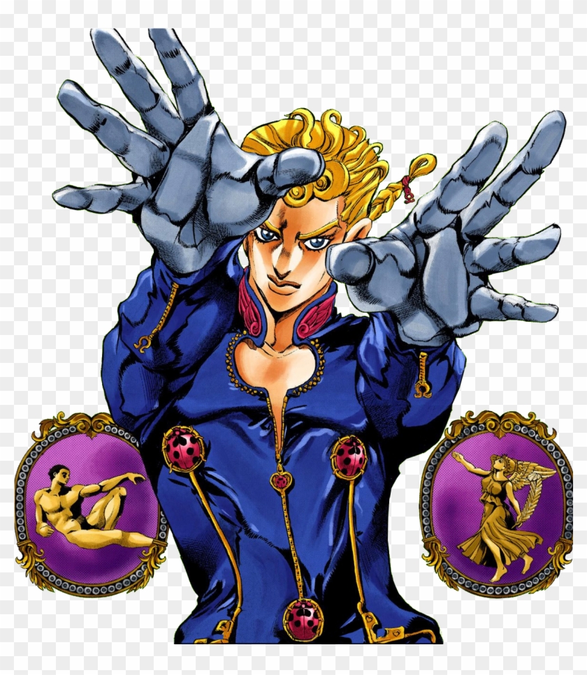 Giorno poses alongside the images that inspired them : r/StardustCrusaders