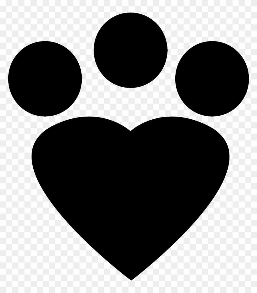 Black Heart Paw Print, HD Png Download - 789x880(#567342) - PngFind