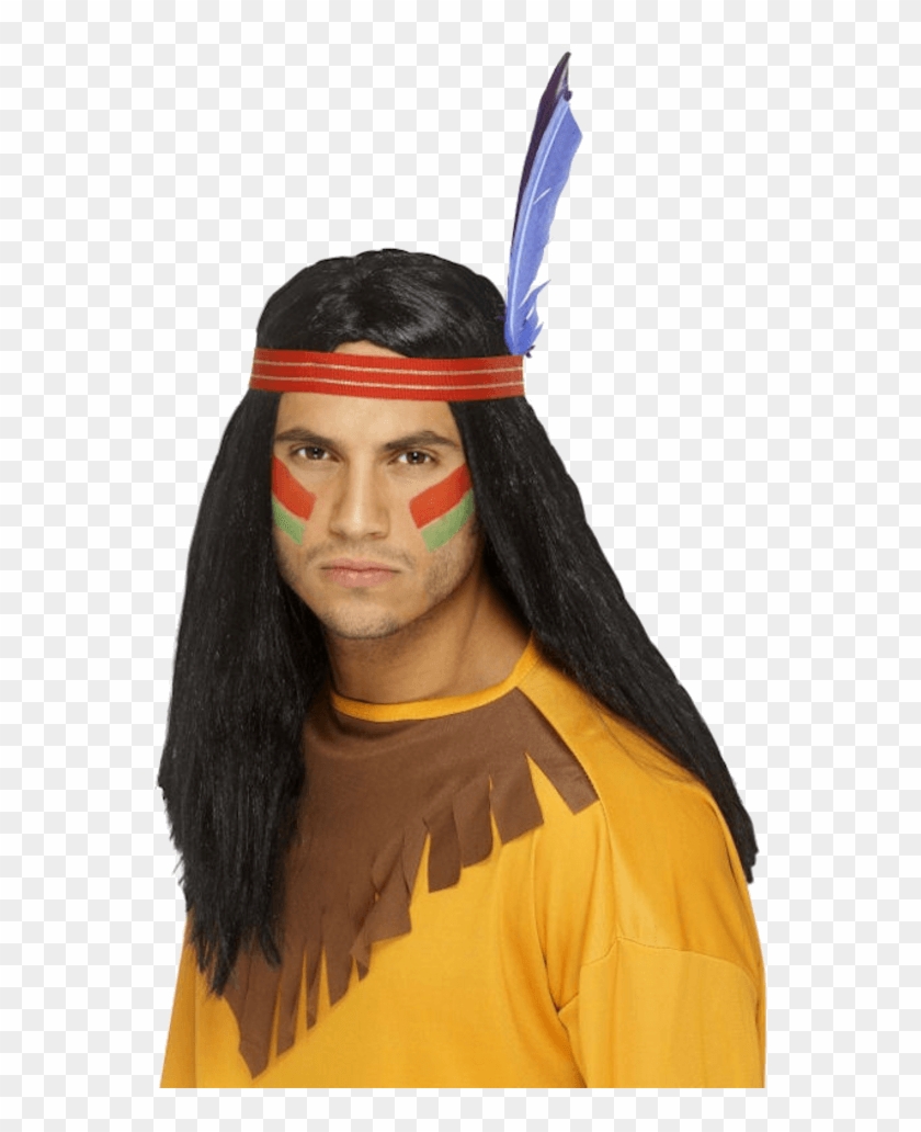 Indian Brave Wig - American Indian Face Paint Designs, HD Png Download