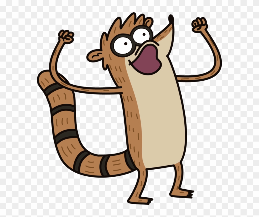 Rigby Looking Excited - Regular Show Scooby Doo, HD Png Download ...
