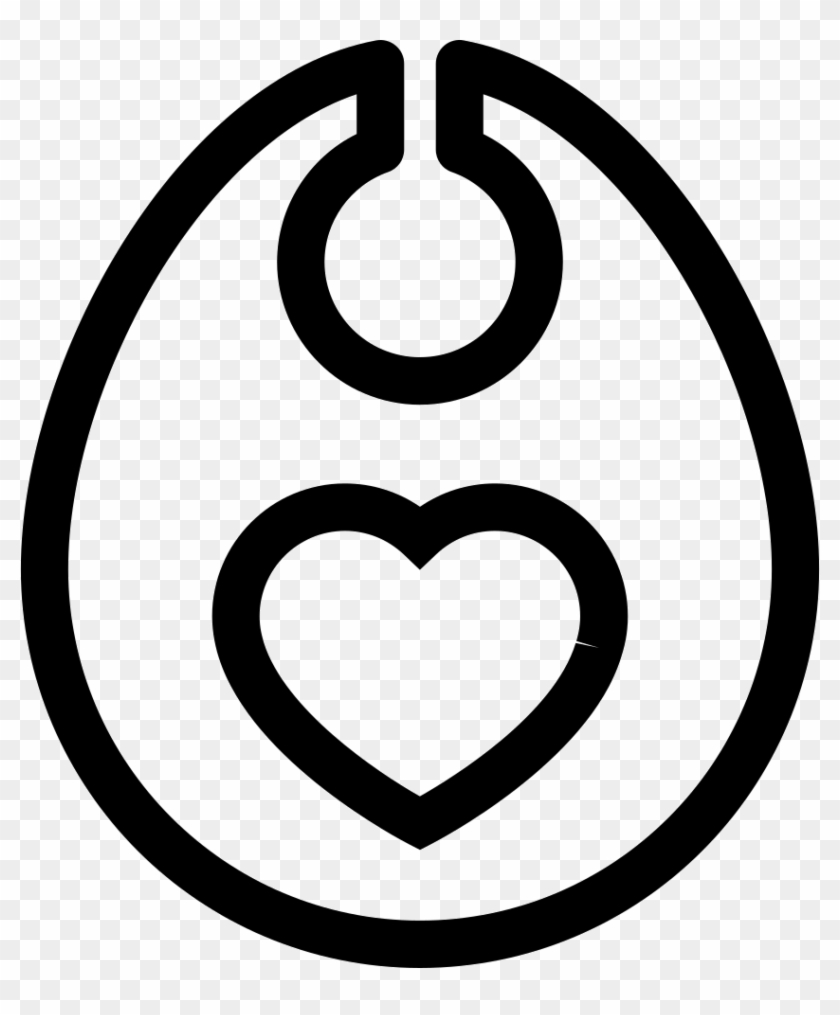 Baby Bib With Heart Outline Comments Baby Bib Icon Png Transparent Png 844x980 Pngfind