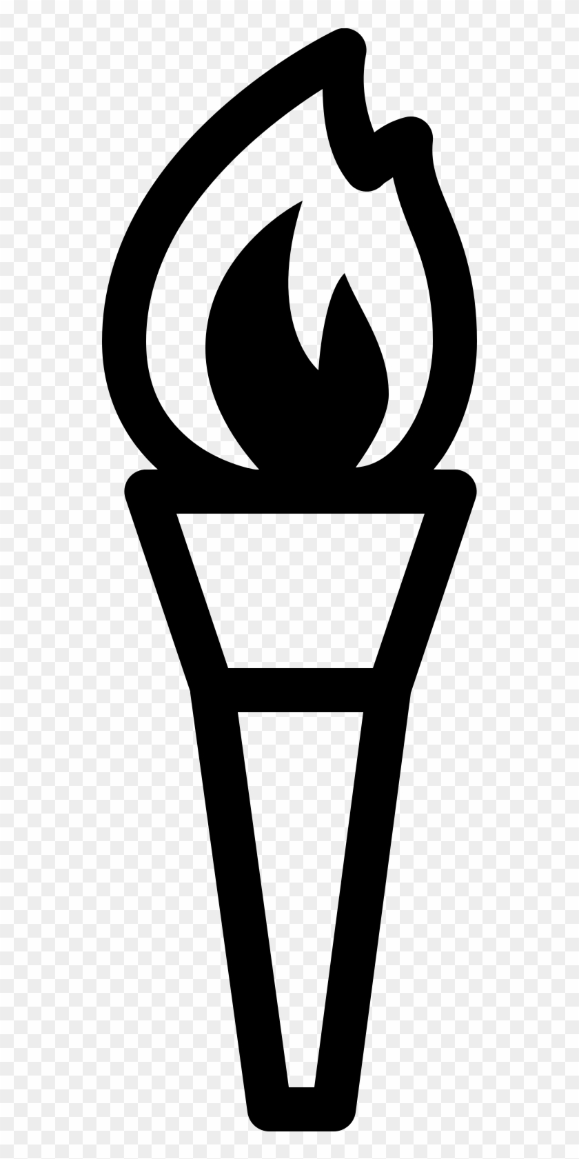 Torch Greek Symbol Olympic Games Attribute Fire or Flame Stock Vector -  Illustration of game, drawing: 141932351