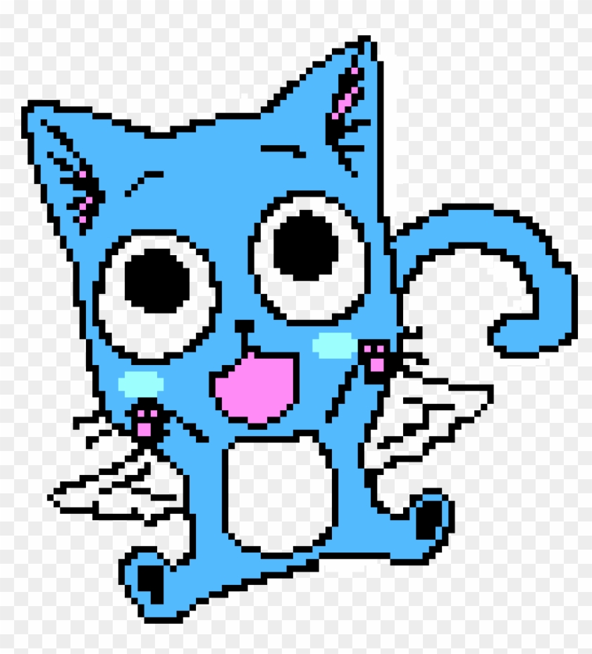 Happy Pixel Art Natsu Fairy Tail Hd Png Download 920x960 5754211 Pngfind - happy the cat fairy tail roblox