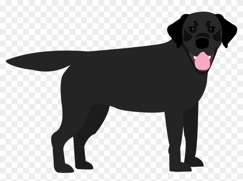 Cartoon Black Labrador - Black Lab Silo Clip Art At Clker Com Vector