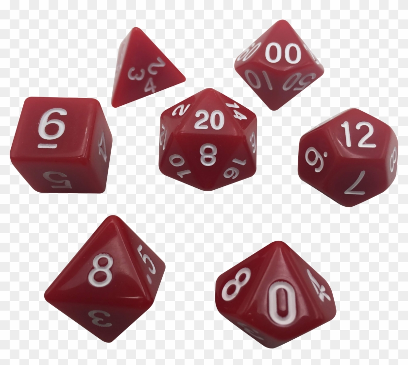 Red With White Numbers Set Of 7 Polyhedral Rpg Dice Dice Rpg White Hd Png Download 3264x2448 Pngfind
