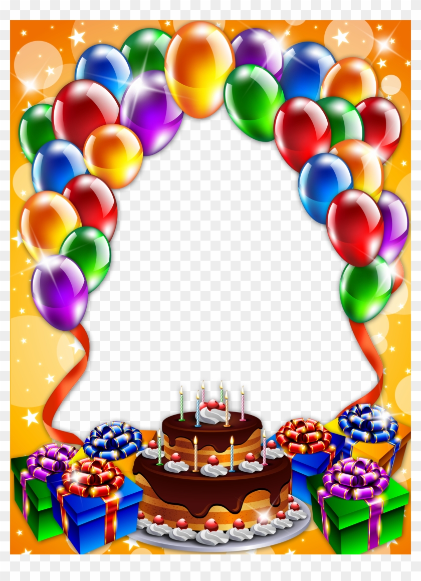 Cake Happy Birthday Frame Png, Transparent Png - 1772x2362(#585071 ...