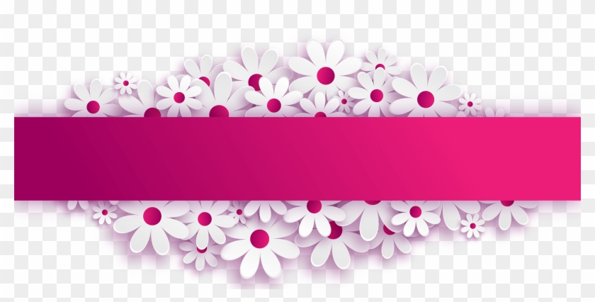 Pink Flower Powerpoint Template, HD Png Download - 1920x884(#5800133