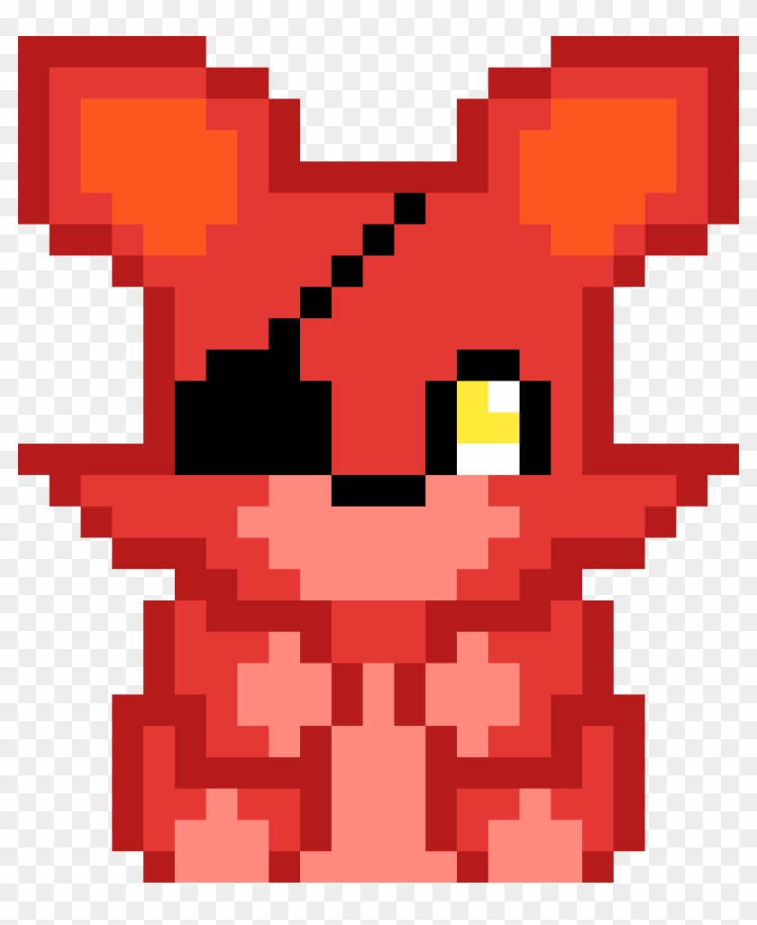 Foxy The Fox Pirate - Toy Freddy Pixel Art, HD Png Download - 1012x1188