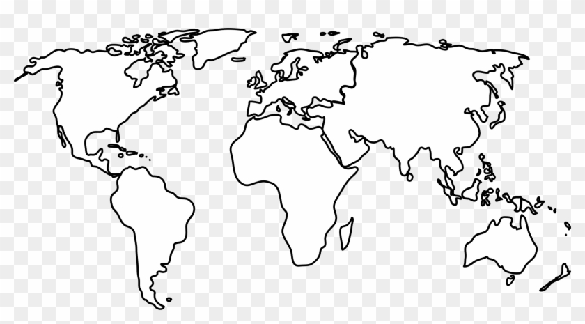 Drawn vector map of world. | CanStock