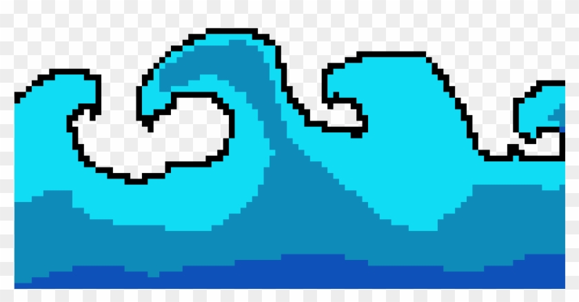 Water Wave - Water Wave Pixel Png, Transparent Png - 950x490(#595231