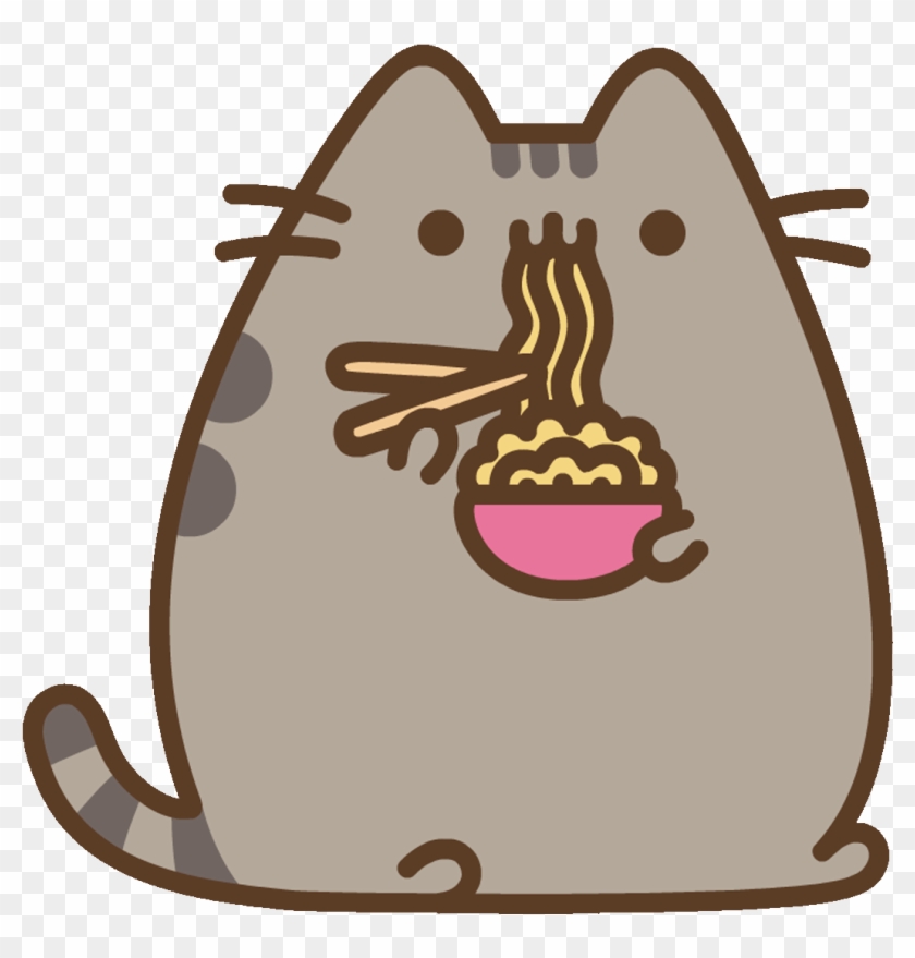 Hungry Cat Sticker By Pusheen Clipart Png Download Pusheen Ice