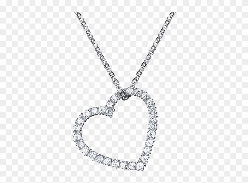 Crislu Open Heart Necklace - Open Heart Cz Necklace, HD Png Download ...